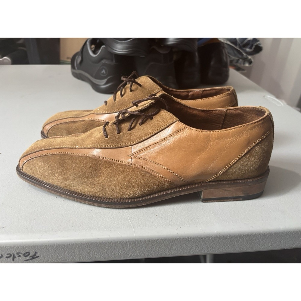 Fratelli Rossetti Suede And Leather‎ Lace Up Oxfords Tan 10.5